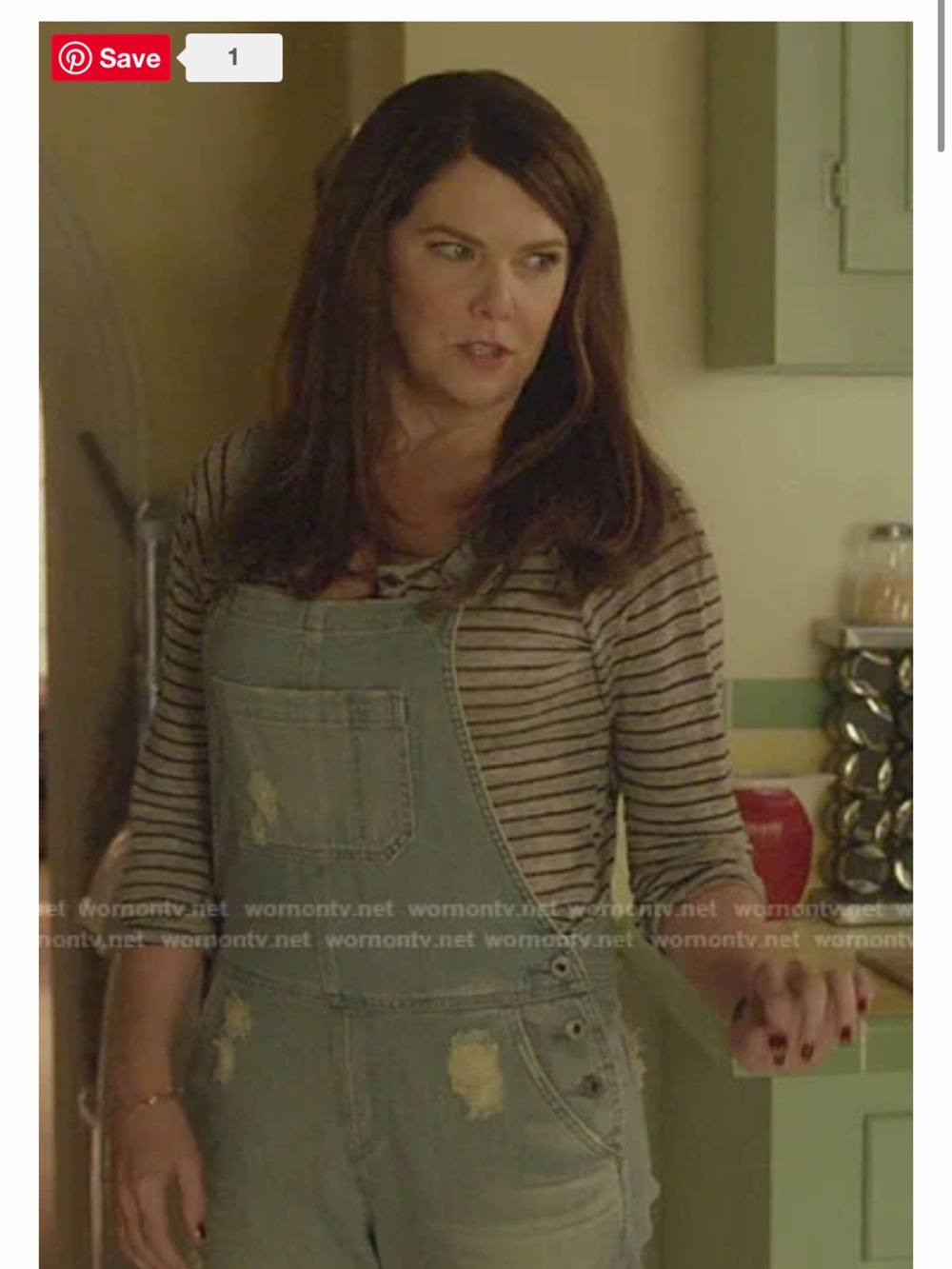 Frame Denim Gray and Navy Striped Long Sleeve Henley ASO Gilmore Girls